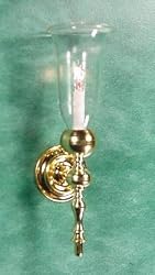 Dollhouse Miniature Clare-Bell Brass Candlestick Wall Sconce