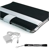 Canvas Case Cover Slim Design for Kindle Wireless Reading Device (6" Display, Global Wireless, 2nd Generation Kindle Only) + Indlues a 4-Inch Determination Hand Strap + Rapid Home Wall Travel Charger (micro USB)