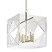 Travis 8-Light Chandelier - Aged Brass Finish with Clear Acrylic Shade