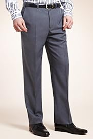 Straight Leg Flat Front Travel Trousers