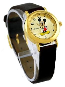 Disney #MCK614 Women's Brown Leather Band Mickey Mouse Watch