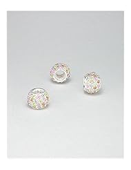 CZ Bead In Sterling Silver