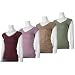 Anise Brand Juniors Rough Edge V-Neck Tee with Lurex Threading and Cap Sleeves