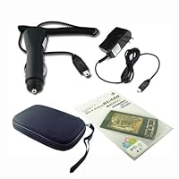 Skque GPS chargers(car+wall)+eva case+clear screen protector for Garmin Nuvi 260 / 260w / 265 / 265wt / 275t / 295w / 350 / 360 / 370 / 465t / 500 / 550