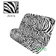 Universal-fit Animal Print Bench Seat Cover - Zebra