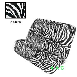 Universal-fit Animal Print Bench Seat Cover - Zebra