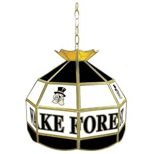 Trademark Wake Forest University stained glass Tiffany lamp - 16-inch