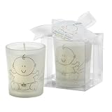 Kate Aspen "Heaven Scent" Baby Powder Fresh Frosted Glass Votive