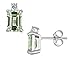Green Amethyst Earrings with Diamond Accent 3.0 title=
