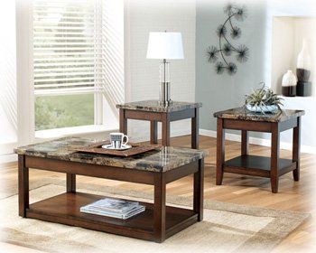 Contemporary Medium Brown Occasional Table Set