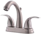 Brushed Nickel Bathroom Lav Sink Faucet - Includes Drain and Pop-up