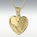Angel Wing Heart 14k Gold Vermeil Cremation Jewelry