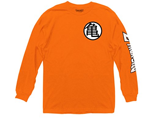 Ripple Junction Dragon Ball Z Dragon Z Kame Symbol Long Sleeve Crew neck Shirt Large Orange