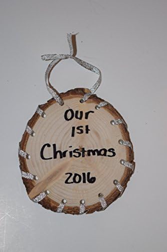 Our 1st Christmas 2016 Ornament Handmade from a Pine Tree