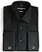 FIZAARO Black French Cuff Dress Shirt (Cufflinks Included)