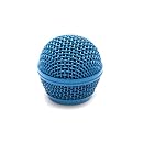 Seismic Audio SA-M30Grille-Blue Replacement Blue Steel Mesh Microphone Grill Head for Shure SM58, Shure SV100