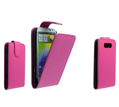 FOR HTC SENSATION XL G21 STYLISH SMOOTH PINK LEATHER FLIP CASE COVER POUCH