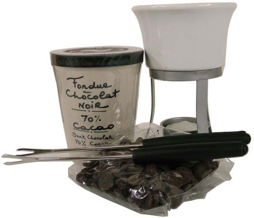 Gift Set: Anysetiers du Roy Fondue Dark Chocolate 7 oz + Chocolate Fondue for two Set: 100... by Anysetiers du Roy