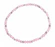 Anklet - A39 - Stretch - Swarovski (tm) Crystal and Heishi Beads ~ Light Rose (Light Pink)