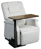 Drive Medical Deluxe Seat Lift Chair Overbed Table, Walnut Right Side Table