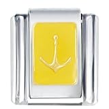 Yellow Anchor Italian Charms Bracelet Link