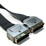 Fisual Install Series Flat Scart Cable With Metal Plugs - 3m