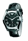 Emporio Mens Armani Watch with Black Leather Bracelet AR0643