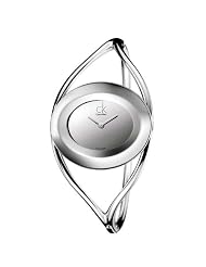 Calvin Klein Quartz, Stainless Steel Bangle Bracelet with Silvertone Dial - Women's Watch K1A23708