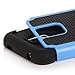 Galaxy S5 MINI Case, E LV Galaxy S5 MINI Case - Shock-Absorption / High Impact Resistant Hybrid Dual Layer Armor Defender Full Body Protective Case Cover for Samsung Galaxy S5 MINI SM-G800 with 1 Stylus and 1 E LV Microfiber Digital Cleaner (Blue)