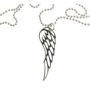 Silver Open Angel Wing Necklace