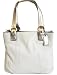 Authentic Coach Soho Leather North South Tote Bag White/Gold 17216