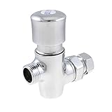 uxcell　トイレバルブ　プッシュ弁　バス用水栓金具　バスルーム用　1.3cmスレッド　ソリッドブラス　1個