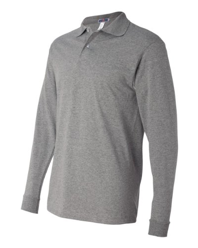 Jerzees Spotshield Adult Long Sleeve Jersey Sport Shirt (Oxford) (L)