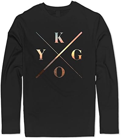 ToWi Men's Kygo Music Logo Long Sleeve T-shirts Black XXL