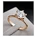 [Eternity Series] Yoursfs Unique Solitaire Cubic Zirconia CZ Anniversary Engagement Promise Ring 18K Rose Gold Plated Band