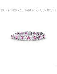 6.65ct. total Pink sapphire and diamond bracelet - Dia 1.32ct. total.