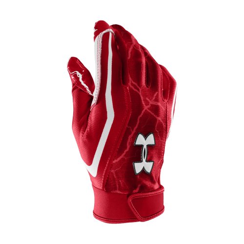 Mens UA Bolt Football Gloves Gloves by Under Armour Extra Extra Large Red