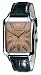 Emporio Armani gents amber dial watch with brown croc strap