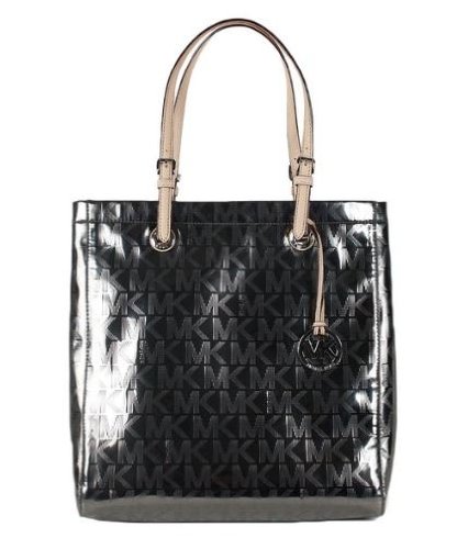 MICHAEL Michael Kors Jet Set Item Mirror Metallic Item NS Tote (Nickel)