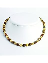 925 Sterling Silver Champagne & Golden Freshwater Cultured Pearl Necklace