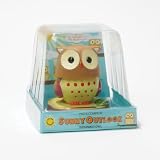 Two's Company Sunny Outlook Solar Powered Head Turning Owl in Gift Box