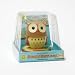 Two's Company Sunny Outlook Solar Powered Head Turning Owl in Gift Box