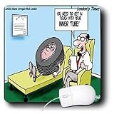 Londons Times Funny Music Cartoons - Tire In Therapy - Mouse Pads