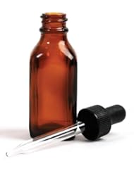 BISS: Ginsberg Scientific Glass French Square Dropping Bottle, 1 oz Capacity, Amber (Pack of 12) - American Educational Products