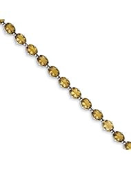 Sterling Silver Whiskey Quartz Bracelet