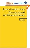 �ber den Begriff der Wissenschaftslehre oder der sogenannten Philosophie
