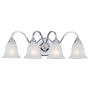 Sea Gull Lighting 4060-05 Blakely Four-Light Vanity, Chrome Finish with Etched Faceted Glass