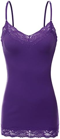 Doublju Women Casual Soft Fabric Ruffle Front Top Field Power PURPLE Crop Top,3XL