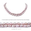 Double Strand 17-18 Inches 6-7mm Purple Oval Shape Freshwater Cultured Pearl Necklace