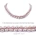 Double Strand 17-18 Inches 6-7mm Purple Oval Shape Freshwater Cultured Pearl Necklace